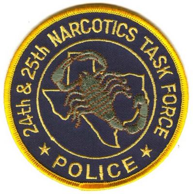 24th & 25th Narcotics Task Force Police (Texas)
Scan By: PatchGallery.com
Keywords: and