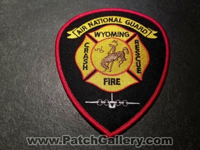 Wyoming Air National Guard ANG Crash Fire Rescue CFR Department USAF Military Patch (Wyoming)
Thanks to Jeremiah Herderich for the picture.
Keywords: a.n.g. c.f.r. arff a.r.f.f. aircraft airport firefighter firefighting