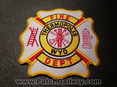 Thermopolis Fire Department Patch (Wyoming)
Thanks to Jeremiah Herderich for the picture.
Keywords: dept.