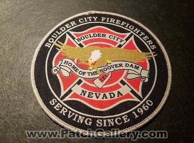 Boulder City Firefighters Patch (Nevada)
Thanks to Jeremiah Herderich for the picture.
Keywords: home of the hoover dam 121