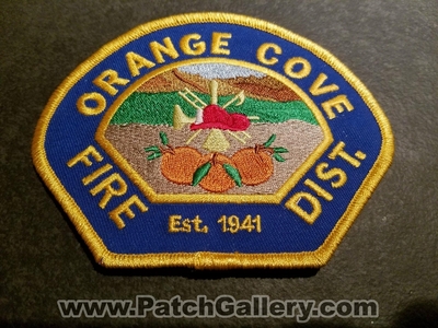 Orange Cove Fire District Patch (California)
Thanks to Jeremiah Herderich for the picture.
Keywords: dist. department dept.