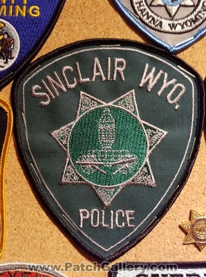 Sinclair Police Department Patch (Wyoming)
Thanks to Jeremiah Herderich for the picture.
Keywords: dept. wyo.