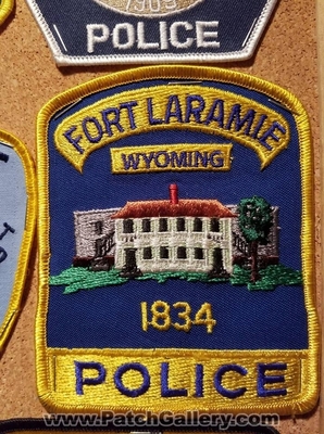 Fort Laramie Police Department Patch (Wyoming)
Thanks to Jeremiah Herderich for the picture.
Keywords: dept. 1834