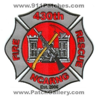 430th Fire Rescue Department Army Reserve National Guard Patch (North Carolina)
Scan By: PatchGallery.com
Keywords: dept. ncarng us military