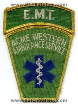 Acme Western Ambulance Service EMT (California)
Scan By: PatchGallery.com
Keywords: ems e.m.t.