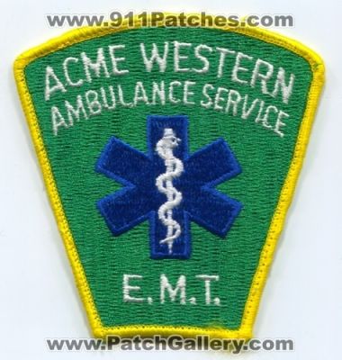 Acme Western Ambulance Service EMT (California)
Scan By: PatchGallery.com
Keywords: ems e.m.t.
