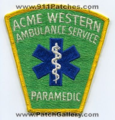 Acme Western Ambulance Service Paramedic (California)
Scan By: PatchGallery.com
Keywords: ems