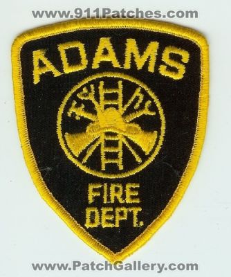 Adams Fire Department (UNKNOWN STATE) CA IN KY MA MN ND NE NY OK OR TN WI
Thanks to Mark C Barilovich for this scan.
Keywords: dept.