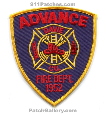 Advance Fire Department Davie County Patch (North Carolina)
Scan By: PatchGallery.com
Keywords: dept. co. 1952