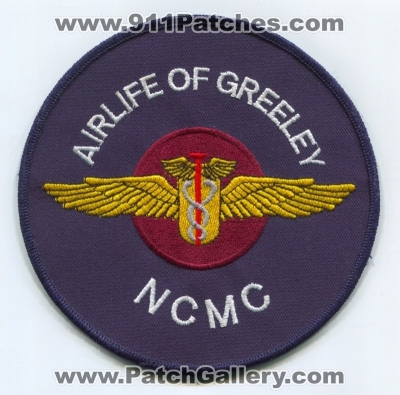 AirLife of Greeley North Colorado Medical Center NCMC Patch (Colorado) (Defunct)
[b]Scan From: Our Collection[/b]
Now North Colorado Medevac
Keywords: ems air medical helicopter ambulance