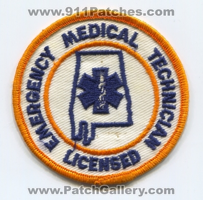 Alabama Emergency Medical Technician EMT Licensed Patch (Alabama)
Scan By: PatchGallery.com
Keywords: state certified e.m.t. ambulance ems