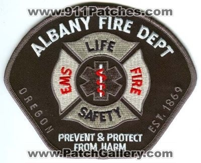 Albany Fire Department Patch (Oregon)
Scan By: PatchGallery.com
Keywords: dept. ems life safety