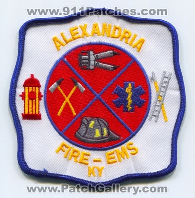 Alexandria Fire EMS Department Patch (Kentucky)
Scan By: PatchGallery.com
Keywords: dept. ky