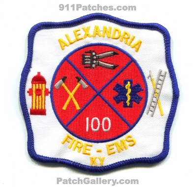 Alexandria Fire EMS Department 100 Patch (Kentucky)
Scan By: PatchGallery.com
Keywords: dept.