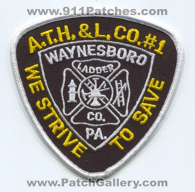 Always There Hook and Ladder Company Number 1 Fire Department Patch (Pennsylvania)
Scan By: PatchGallery.com
Keywords: a.t.h.&l. athl co. number no. #1 waynesboro pa. ladder station dept. we strive to save