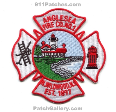 Anglesea Fire Company Number 1 North Wildwood Patch (New Jersey)
Scan By: PatchGallery.com
Keywords: co. no. #1 department dept. 1897 est. north n. wildwood