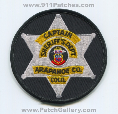 Arapahoe County Sheriffs Department Captain Patch (Colorado)
Scan By: PatchGallery.com
Keywords: co. dept. office colo. police