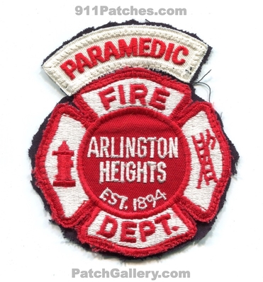 Arlington Heights Fire Department Paramedic Patch (Illinois)
Scan By: PatchGallery.com
Keywords: est. 1894