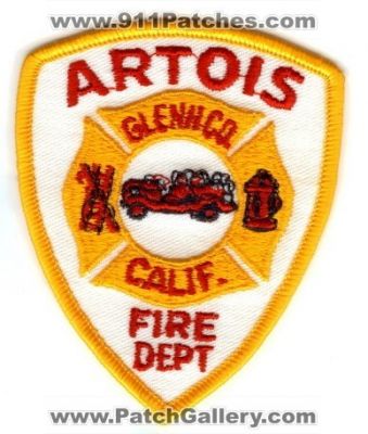 Artois Fire Department (California)
Thanks to PaulsFirePatches.com for this scan.
Keywords: dept. glenn co. county calif.