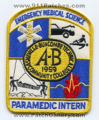 Asheville-Buncombe Technical Community College Paramedic Intern Patch (North Carolina)
Scan By: PatchGallery.com
Keywords: a-b comm. 1959 emergency medical science ems services ambulance