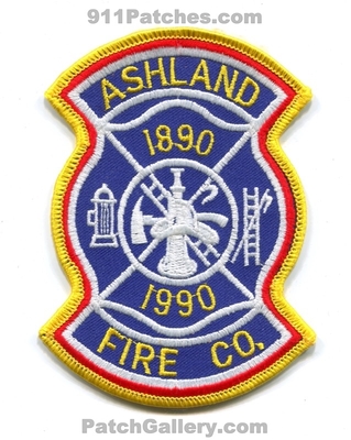 Ashland Volunteer Fire Company Patch (Virginia) (Confirmed)
Scan By: PatchGallery.com
Keywords: vol. co. department dept. 1890 1990