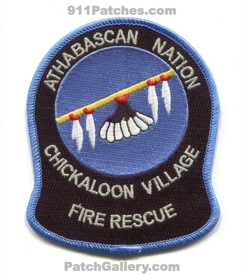 Athabascan Nation Chickaloon Village Fire Rescue Department Patch (Alaska)
Scan By: PatchGallery.com
Keywords: indian tribal tribe