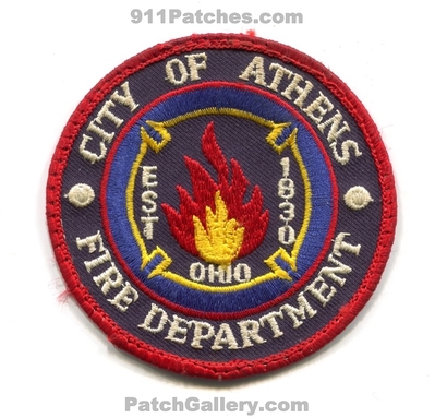 Athens Fire Department Patch (Ohio)
Scan By: PatchGallery.com
Keywords: city of dept. est 1830
