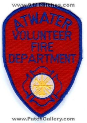 Atwater Volunteer Fire Department (California)
Thanks to PaulsFirePatches.com for this scan.
Keywords: dept.