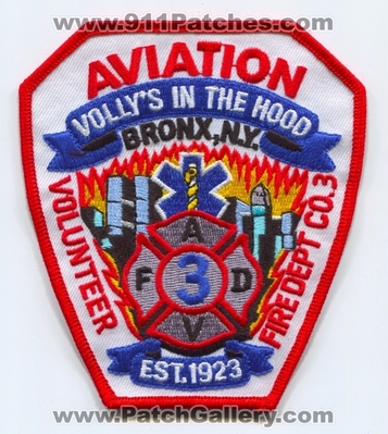 Aviation Volunteer Fire Department Company 3 Patch (New York)
Scan By: PatchGallery.com
Keywords: vol. dept. co. number no. #3 bronx n.y. avfd vollys in the hood
