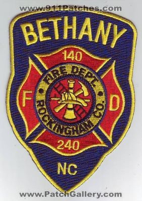 Bethany Fire Department (North Carolina)
Thanks to Dave Slade for this scan.
Keywords: dept. rockingham co. county 140 240 dept. fd nc