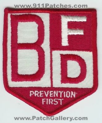 BFD Fire Department (UNKNOWN STATE)
Thanks to Mark C Barilovich for this scan.
Keywords: dept. prevention first