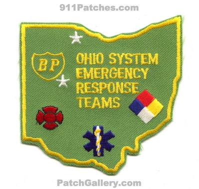 BP Oil Ohio System Emergency Response Teams ERT Patch (Ohio) (State Shape)
Scan By: PatchGallery.com
Keywords: british petroleum gas hazardous materials haz-mat hazmat industrial plant fire rescue ems