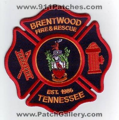 Brentwood Fire and Rescue Department (Tennessee)
Thanks to Dave Slade for this scan.
Keywords: & dept.