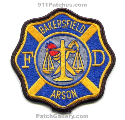 Bakersfield Fire Department Arson Patch (California)
Scan By: PatchGallery.com
Keywords: dept. fd investigator investigations
