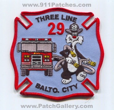 Baltimore City Fire Department Engine 29 Patch (Maryland)
Scan By: PatchGallery.com
Keywords: Dept. Balto. BCFD B.C.F.D. Company Co. Station Three Line