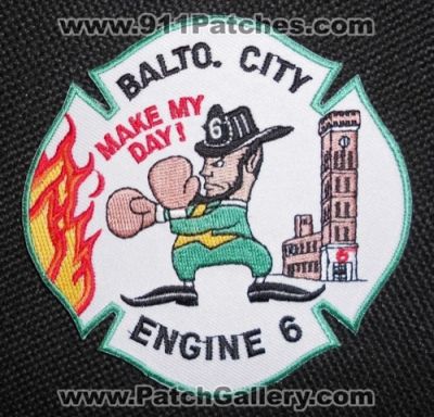 Baltimore City Fire Department Engine 6 (Maryland)
Thanks to Matthew Marano for this picture.
Keywords: dept. balto.