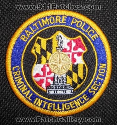 Baltimore Police Department Criminal Intelligence Section (Maryland)
Thanks to Matthew Marano for this picture.
Keywords: dept.