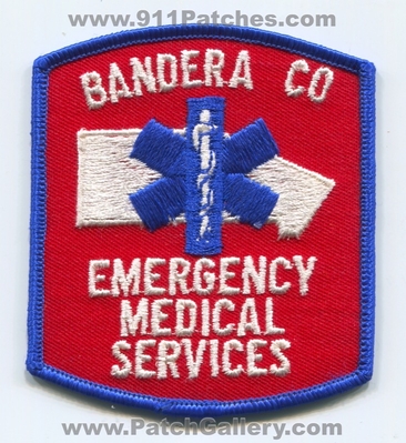 Bandera County Emergency Medical Services EMS Patch (Texas)
Scan By: PatchGallery.com
Keywords: co. e.m.s. ambulance