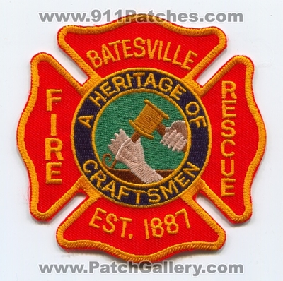 Batesville Fire Rescue Department Patch (Indiana)
Scan By: PatchGallery.com
Keywords: dept. a heritage of craftsmen est. 1887