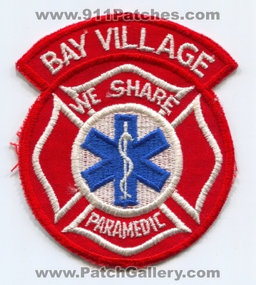 Bay Village Fire Department Paramedic Patch (Ohio)
Scan By: PatchGallery.com
Keywords: dept. ems ambulance we share