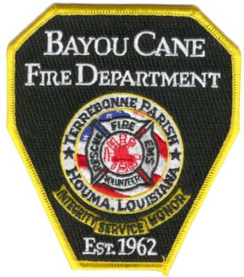 Bayou Cane Fire Department (Louisiana)
Thanks to zwpatch.ca for this scan.
