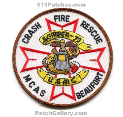 Beaufort Marine Corps Air Station MCAS Crash Fire Rescue Department USMC Military Patch (South Carolina)
Scan By: PatchGallery.com
Keywords: cfr dept. arff