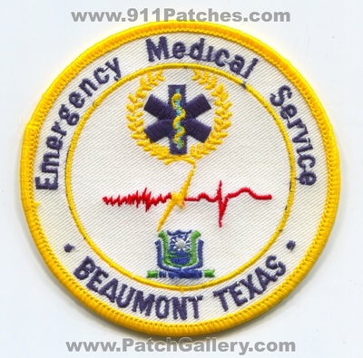 Beaumont Emergency Medical Services EMS Patch (Texas)
Scan By: PatchGallery.com
Keywords: ambulance