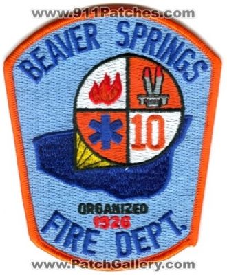 Beaver Springs Fire Department 10 Patch (Pennsylvania)
Scan By: PatchGallery.com
Keywords: dept.