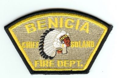 Benicia Fire Dept
Thanks to PaulsFirePatches.com for this scan.
Keywords: california department chief solano