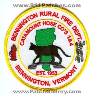 Bennington Rural Fire Department Catamount Hose Company 1 and 4 (Vermont)
Scan By: PatchGallery.com
Keywords: dept. companies cos 1&4