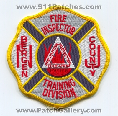 Bergen County Training Division Fire Inspector Patch (New Jersey)
Scan By: PatchGallery.com
Keywords: co. div. academy prevention protection education
