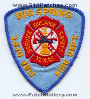 Big Spring Fire Department Patch (Texas)
Scan By: PatchGallery.com
Keywords: dept. service education safety