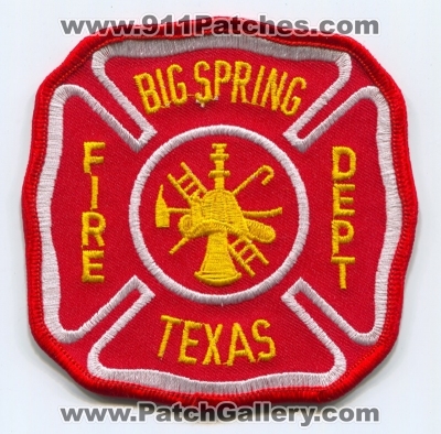 Big Spring Fire Department Patch (Texas)
Scan By: PatchGallery.com
Keywords: dept.