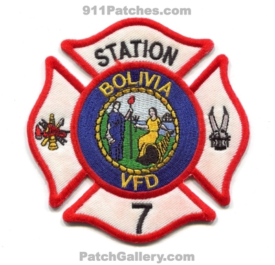 Bolivia Volunteer Fire Department Station 7 Patch (North Carolina)
Scan By: PatchGallery.com
Keywords: vol. dept. vfd